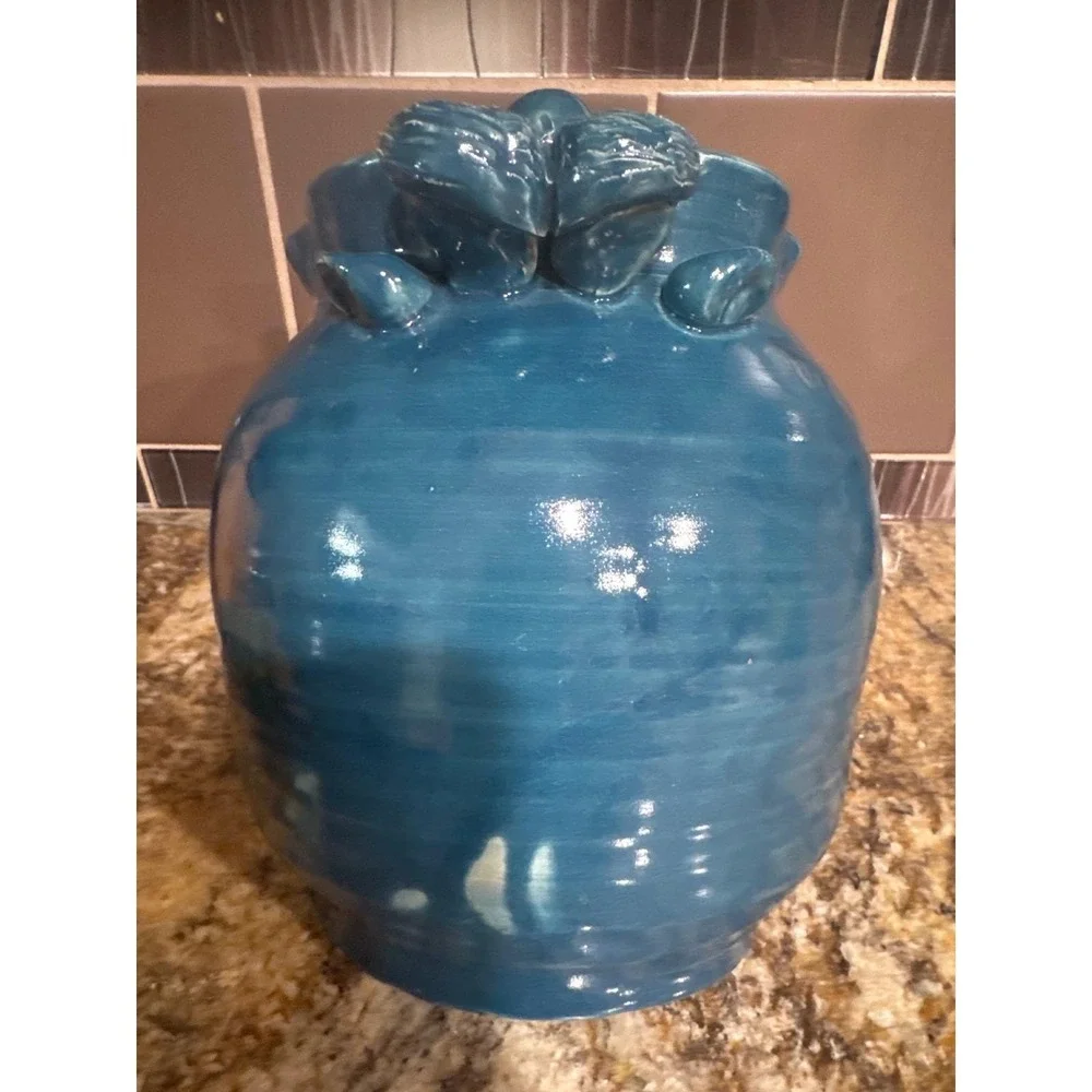Teal Ceramic Mr. Big Mouth 8